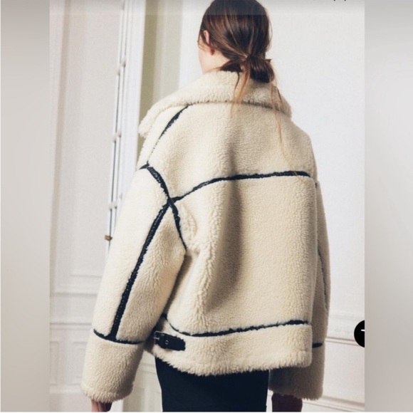 Zara Off White Sherpa Jacket - Picture 2 of 10